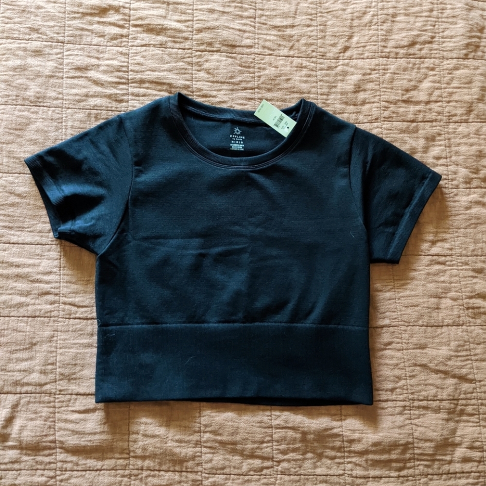 NWT Aerie Offline Sidewalk Seamless Crop, M, Black